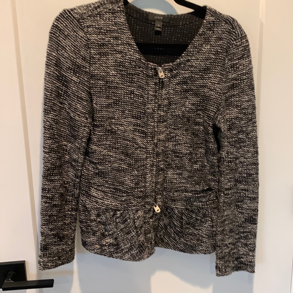 J. Crew Peplum Tweed Zipper Blazer Small